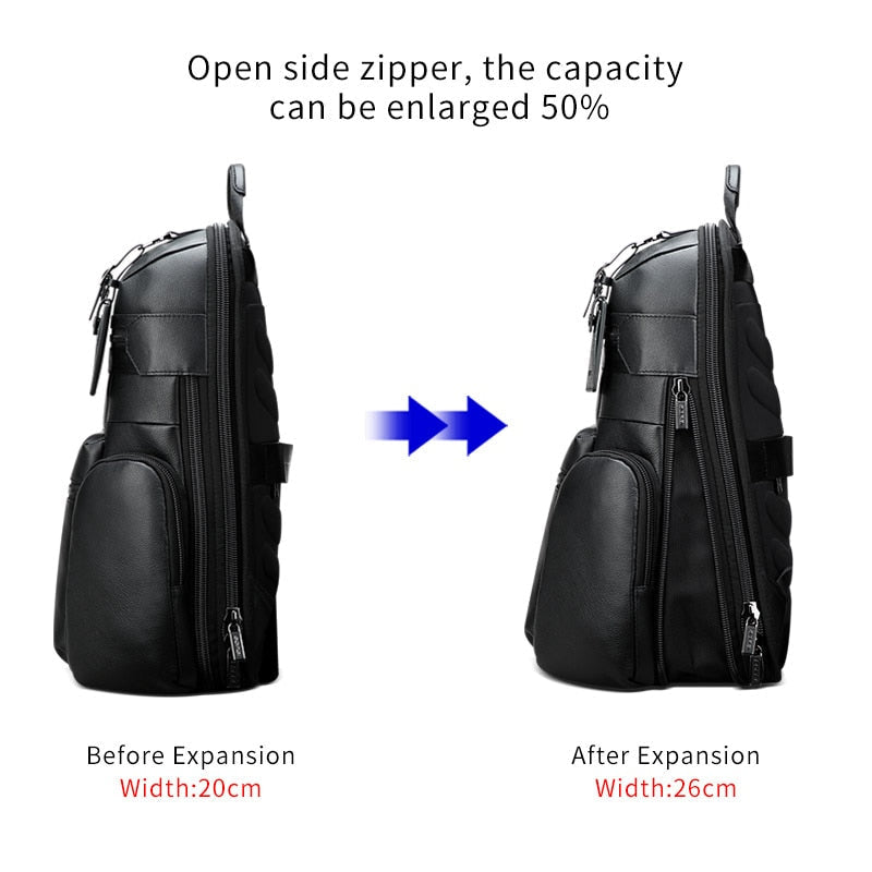 Genuine Leather Business Backpack